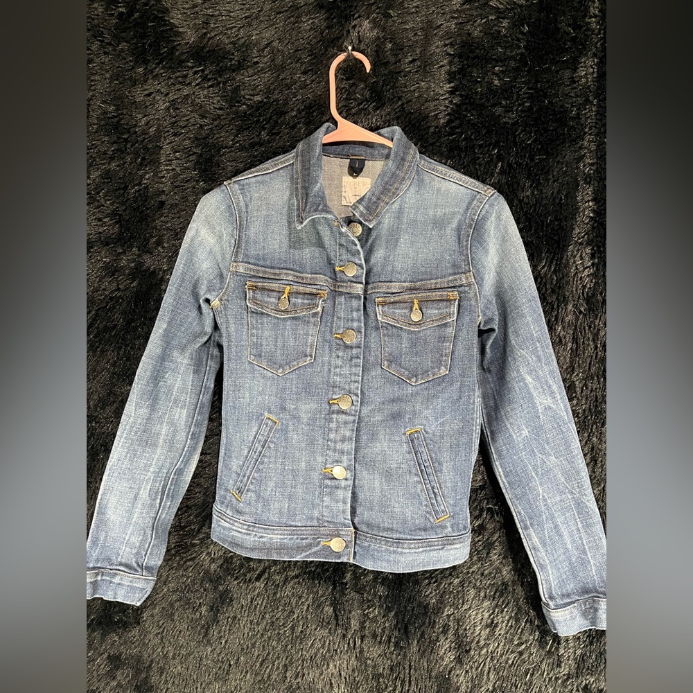 J CREW Jacket  Women's X-Small Style #02661 Medium Wash Denim Jean